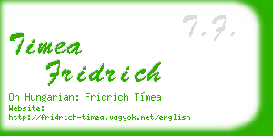 timea fridrich business card