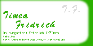 timea fridrich business card